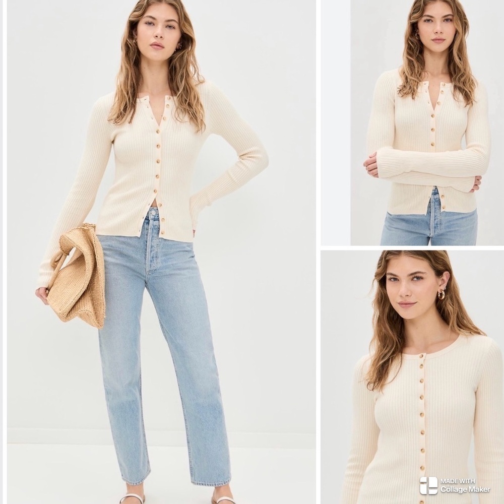 Faherty NWOT Cashmere blend Milo Ribbed Cardigan - Picture 6 of 11